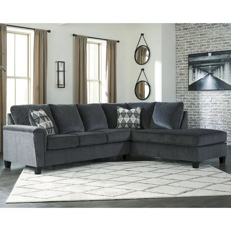 Signature Design by Ashley Abinger 2-Piece Sleeper Sectional with Chaise - 116 W x 91 D x 39 H