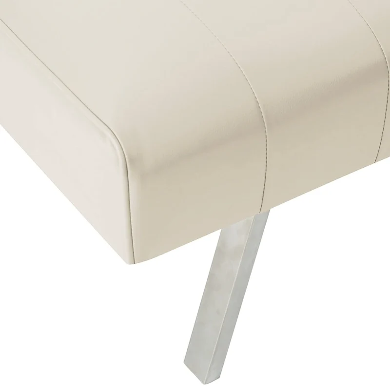 Tufted Mid-Century Modern Split Back Futon Sofa Couch Bed with Chrome Legs