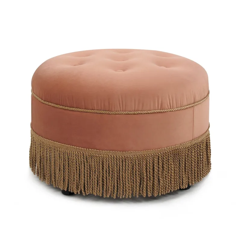Yolanda 24 Upholstered Round Accent Ottoman