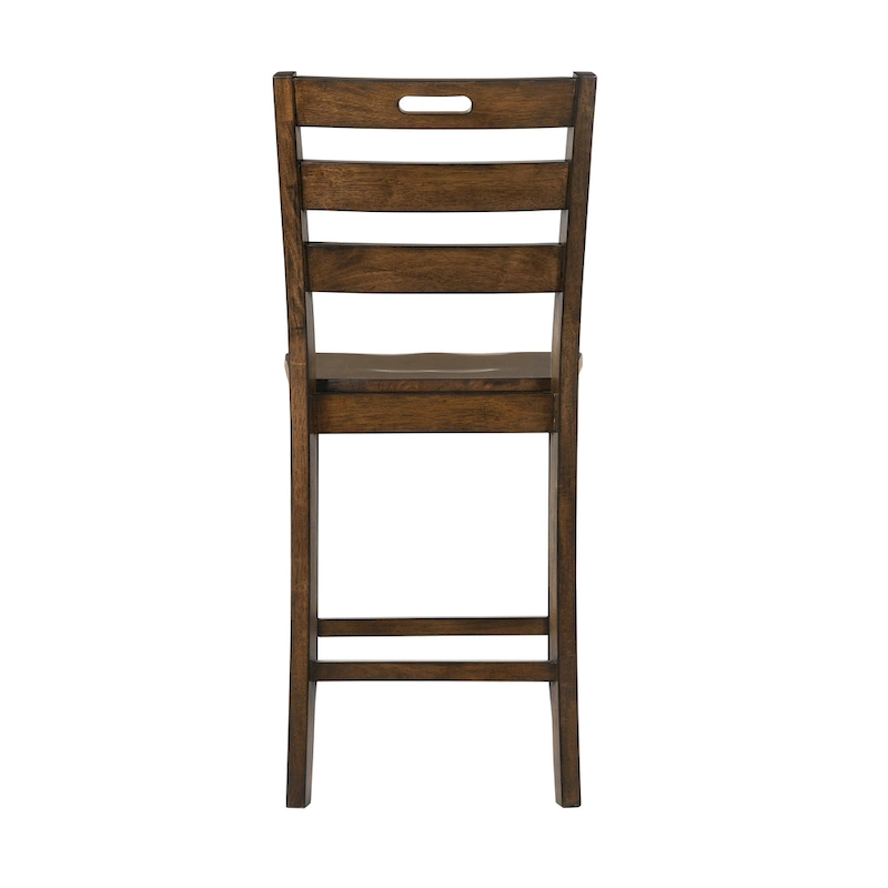 Rangel Rustic Wood Ladder Back Counter Height Chairs by Furniture of America (Set of 2)