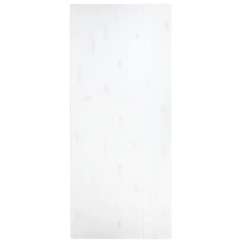 Solid Pine Folding Farm Table Set with 6 Benches