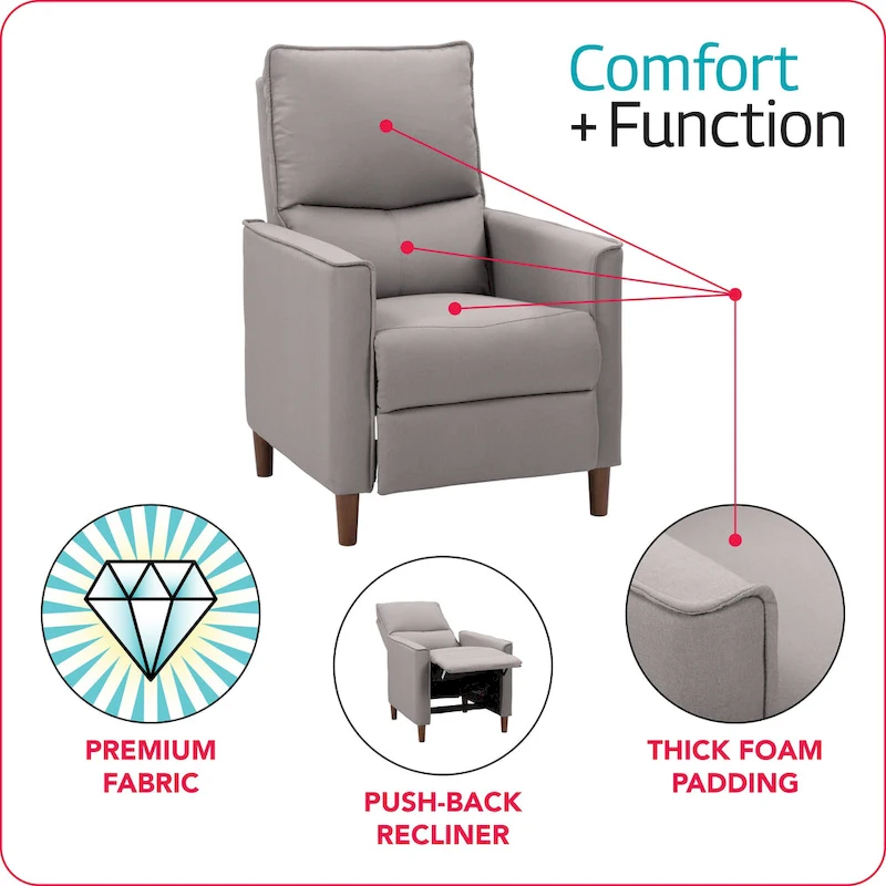 High-Leg Manual Recliner with Footrest
