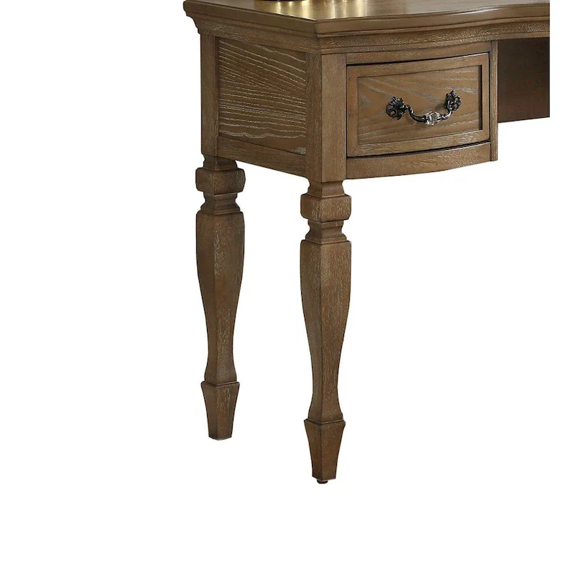 Rubber Wood Vanity Set with Stool