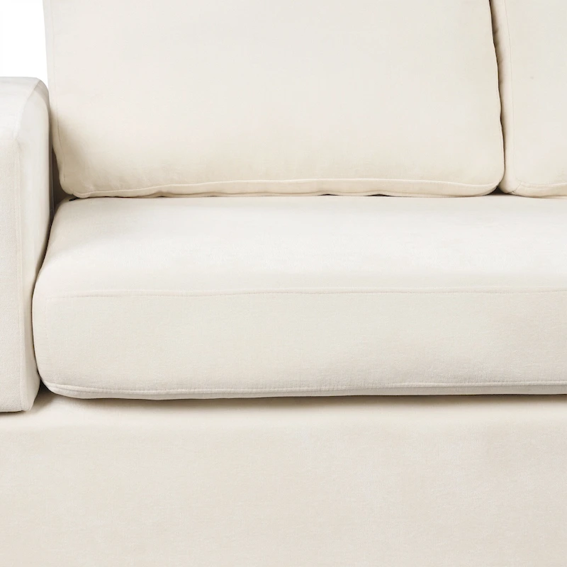 Christopher Knight Home - 87.4 L-Shaped Sectional Sofa with Reversible Armrests and Integrated Chaise Lounge