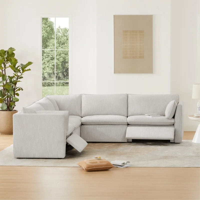 Cypress Power Reclining Sectional Sofa Couch