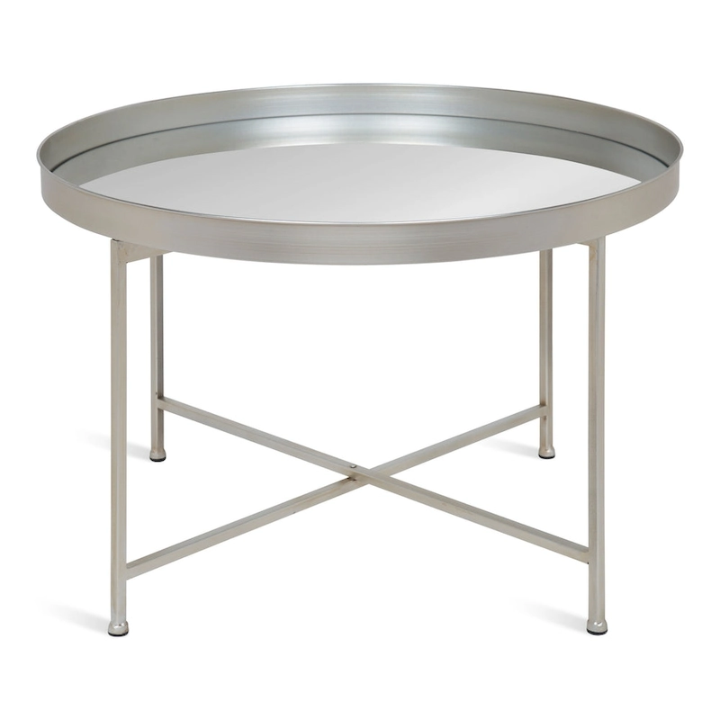 Kate and Laurel Celia Round Metal Coffee Table - 28.25x28.25x19