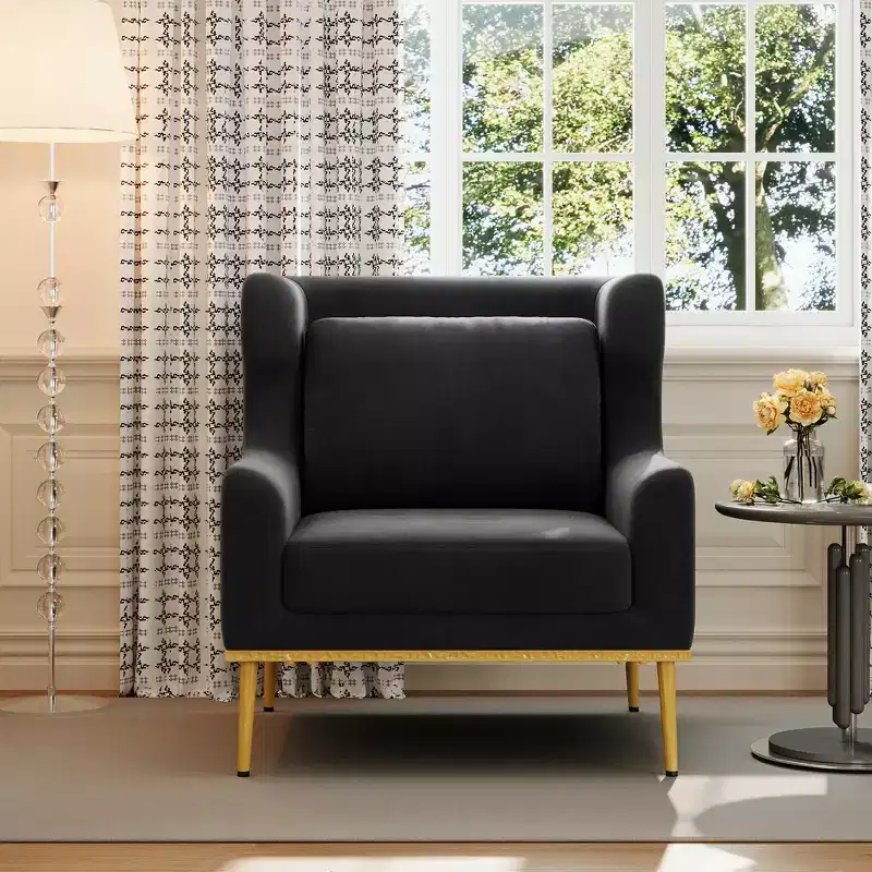 Christopher Knight Home Galina Modern Velvet Armchair with Pillow