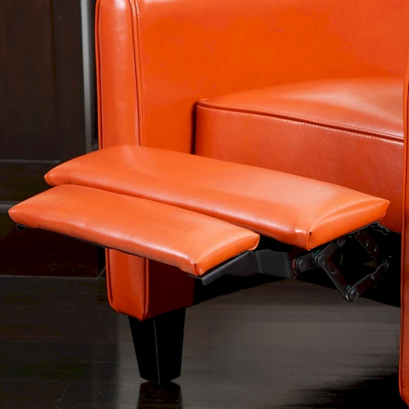 Darvis Black Bonded Leather Recliner Club Chair by Christopher Knight Home