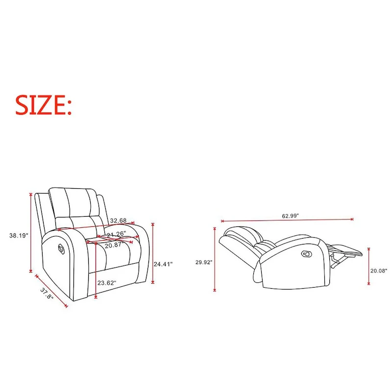 Faux Leather Recliner