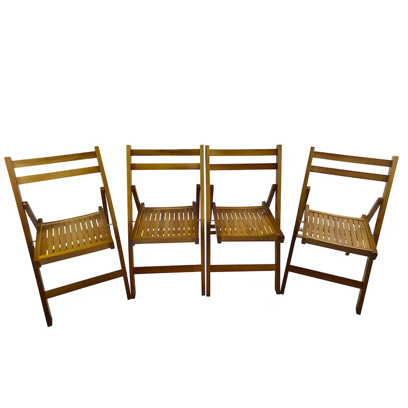 Wood Folding Chair Set of 4