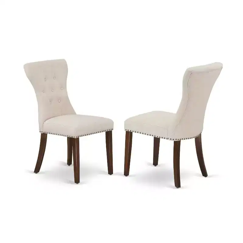 HomeStock 5-Piece Mahogany Finish Solid Wood Top Dining table with 4 Chairs