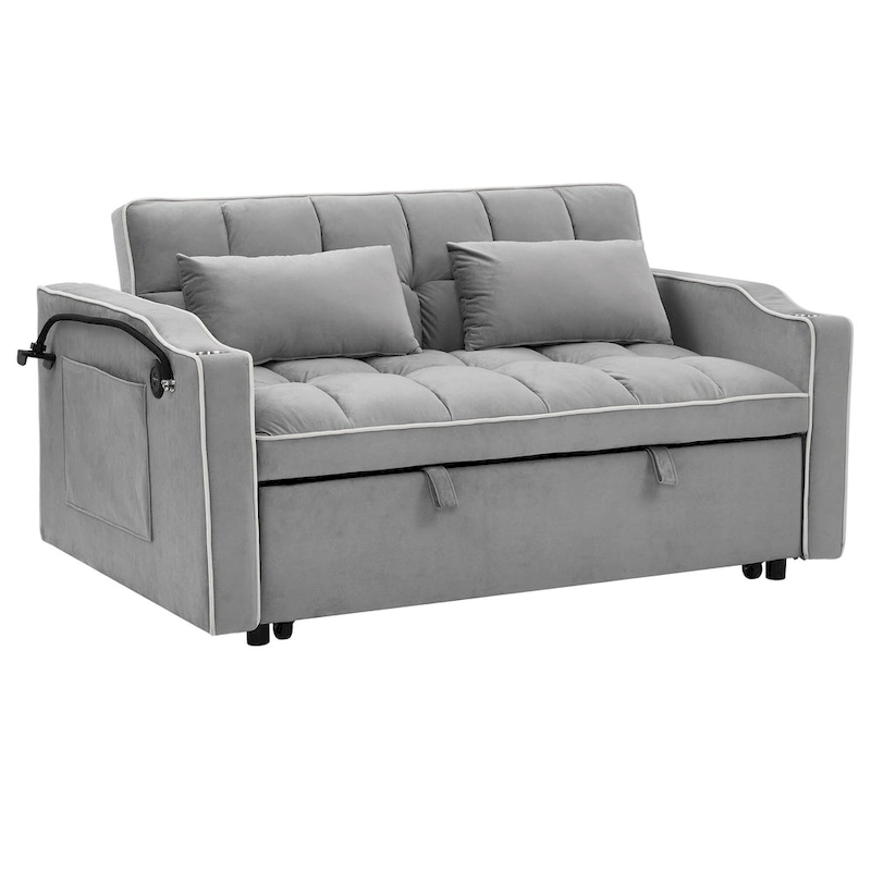 55.51 inch versatile foldable sofa bed in 3 lengths