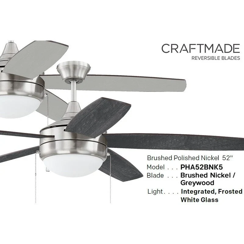 Craftmade Phaze 5 52  5 Blade LED Ceiling Fan