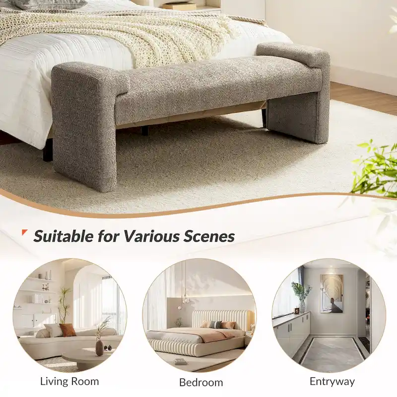 Roland Upholstered Bedroom Bench by HULALA HOME