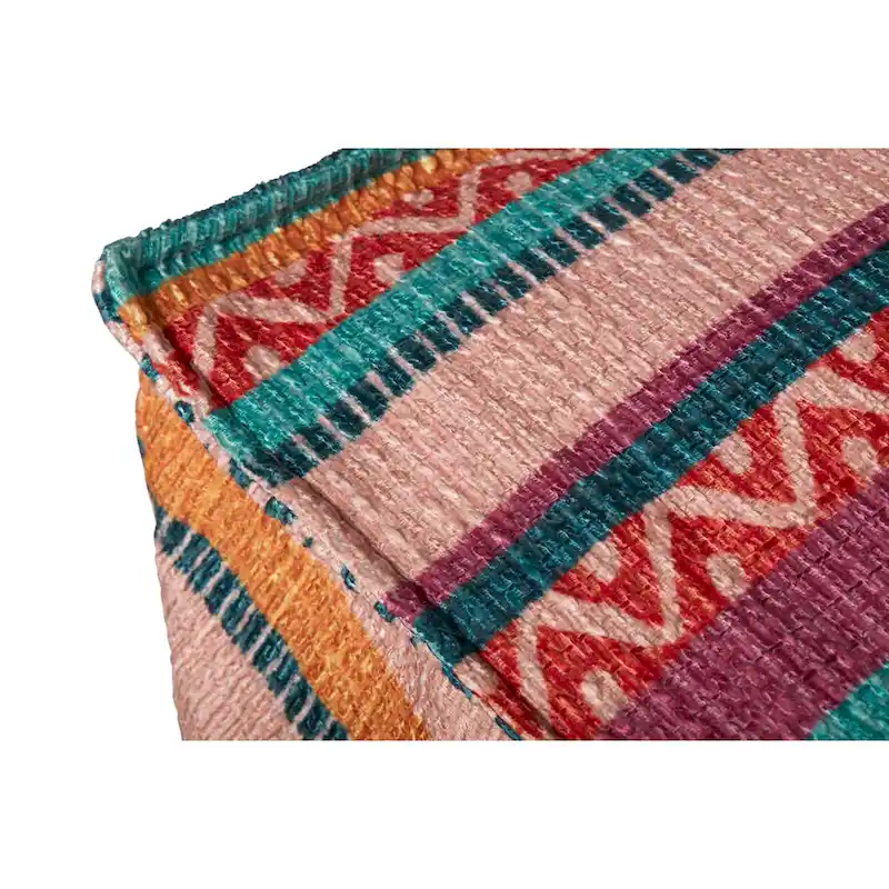 Alexander Home Striped Boho Southwestern Pouf