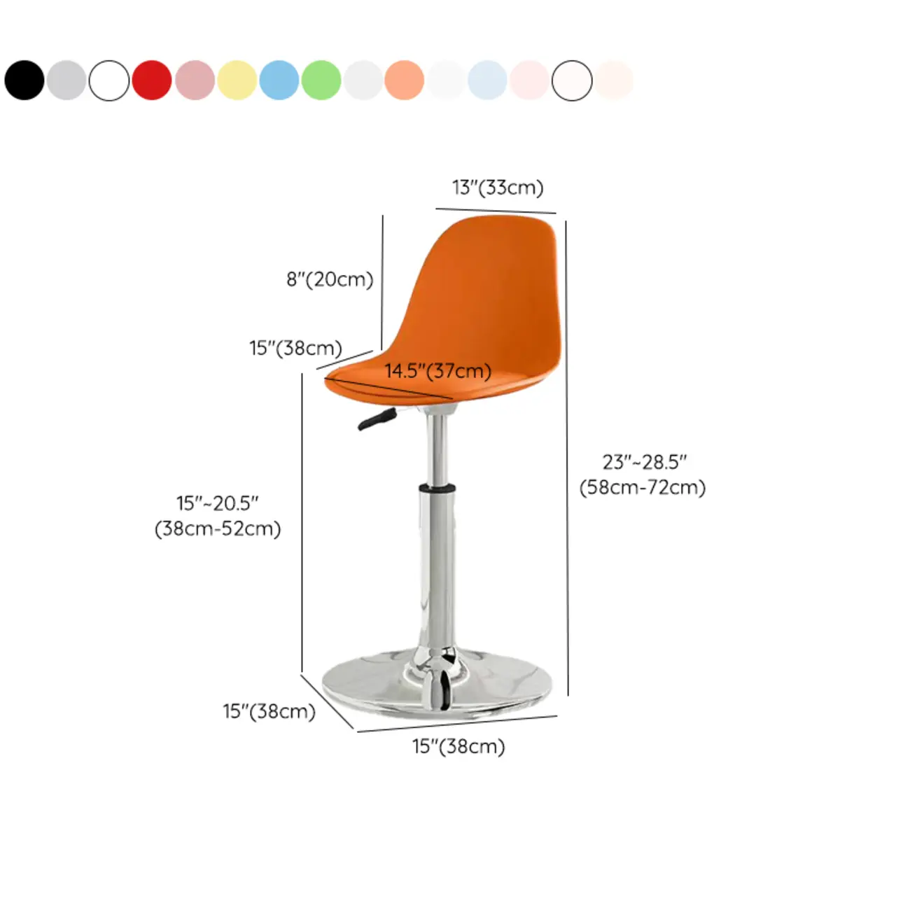 Modern Swivel Cushioned Acrylic Bar Stools with Backs