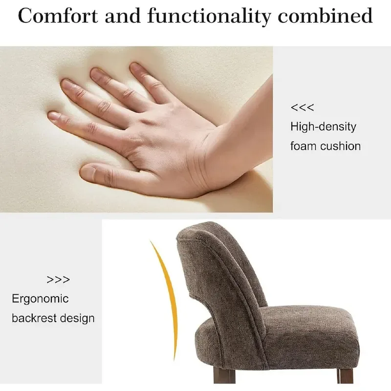 Set of 2 Wooden Bar Stools with Footrest