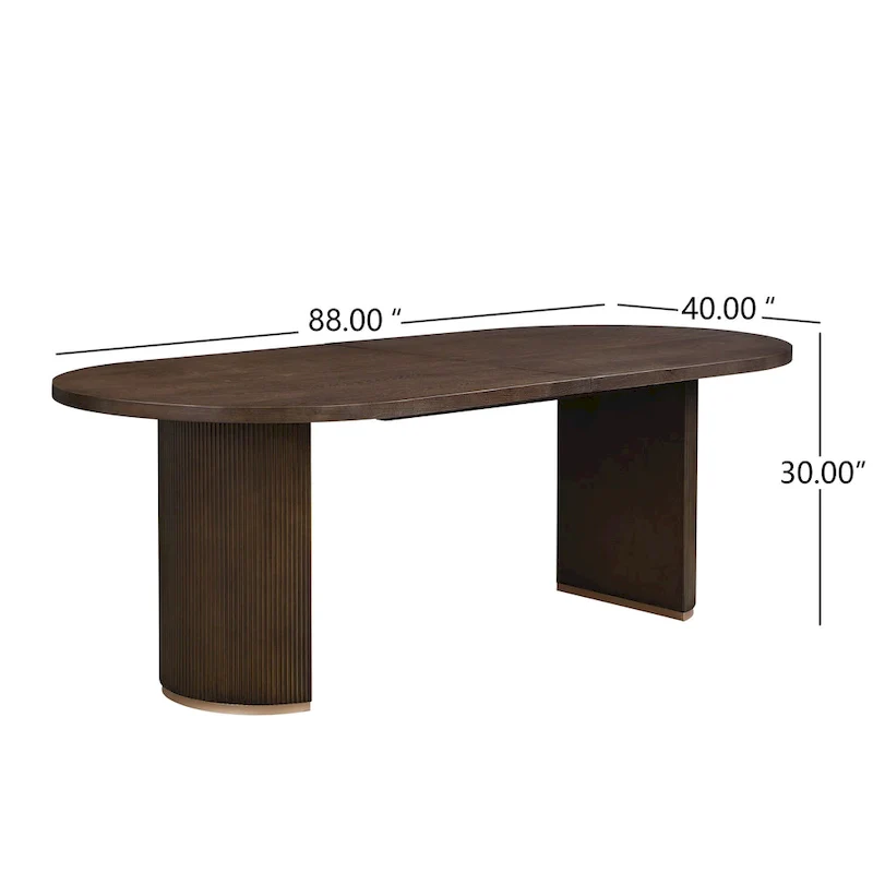 Modern Style Oval Wood Dining Table