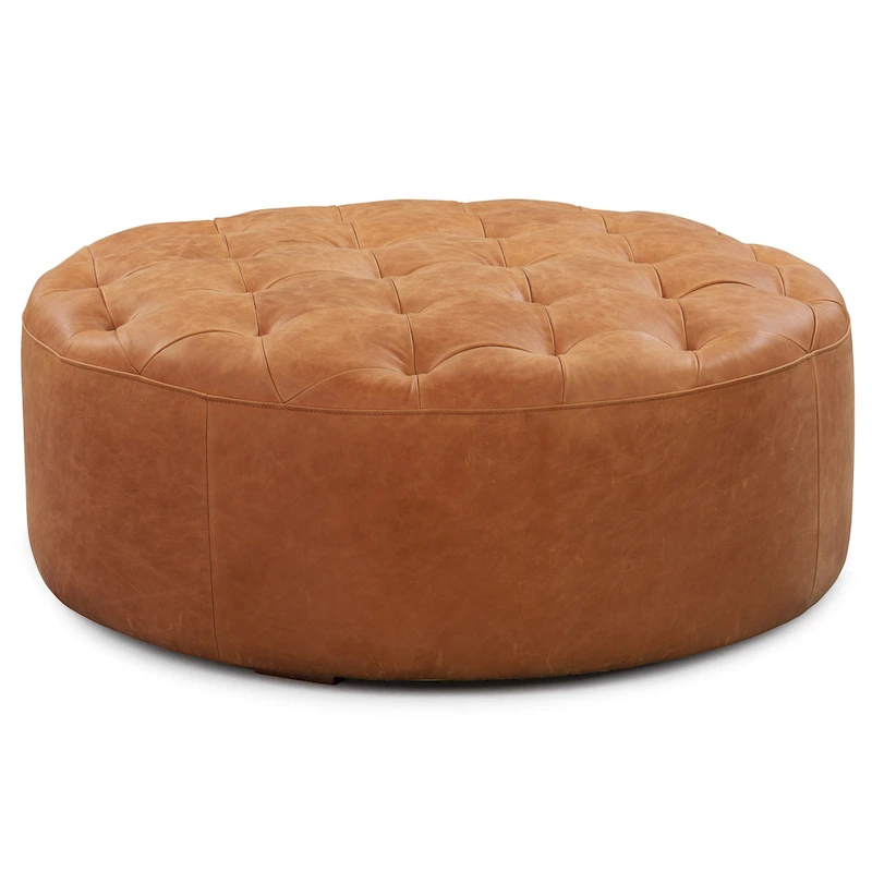 Poly & Bark Ascot Ottoman - Full Grain Genuine Italian Leather
