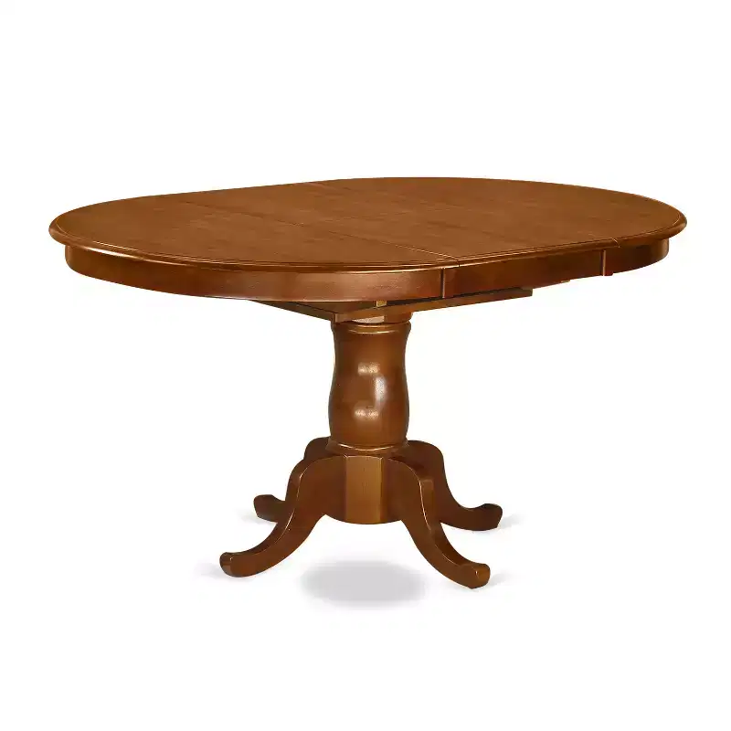 HomeStock Single Pedestal Oval Dining Table Traditional Style