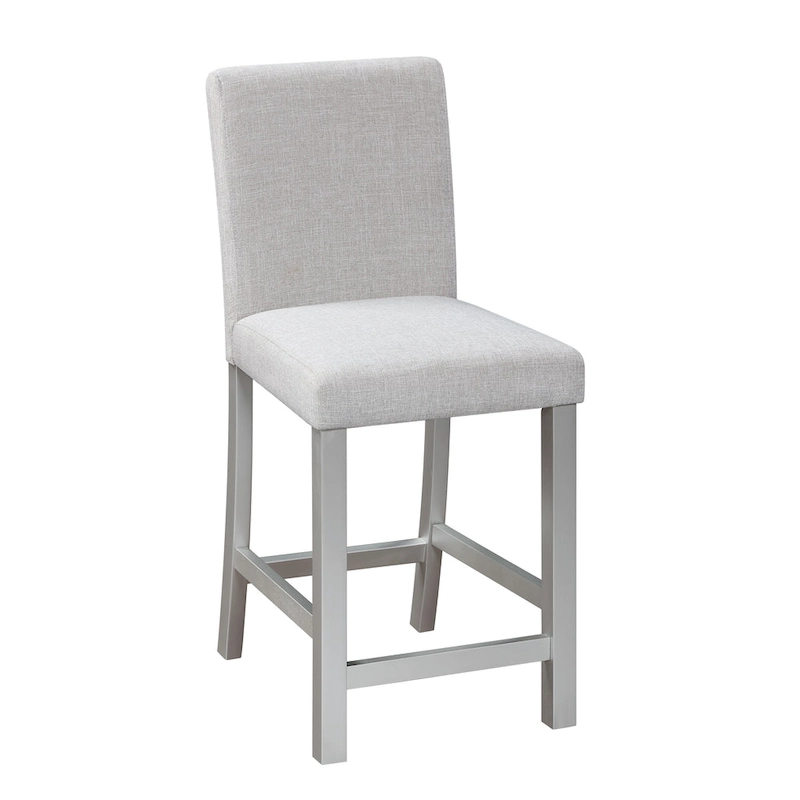 5 Piece Counter Height Table Set, Wooden Kitchen Table Set with Square Table and 4 Upholstered Chairs