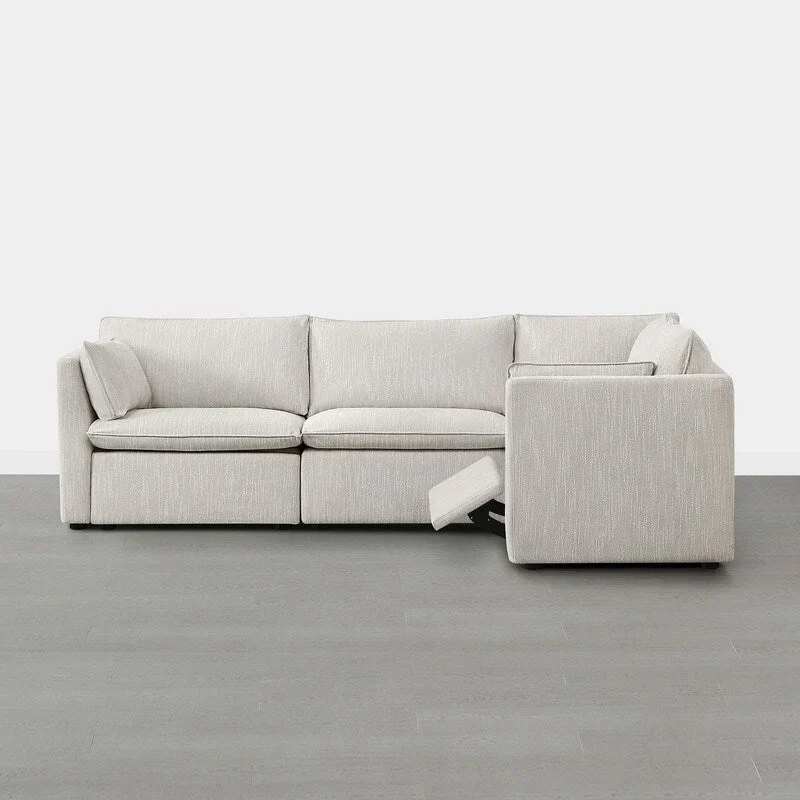 Cypress 107W L-shape Power Reclining Sectional Sofa Couch