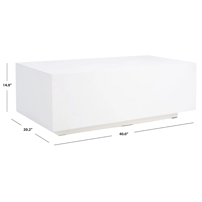 SAFAVIEH Dina Rectangle Coffee Table - 40 W x 20 D x 14 H - 40Wx20Dx14H