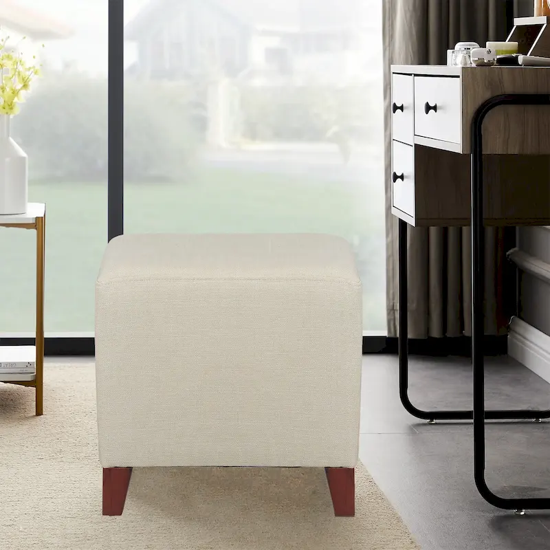 Adeco Simple British Style Passionate Cube Ottoman Footstool