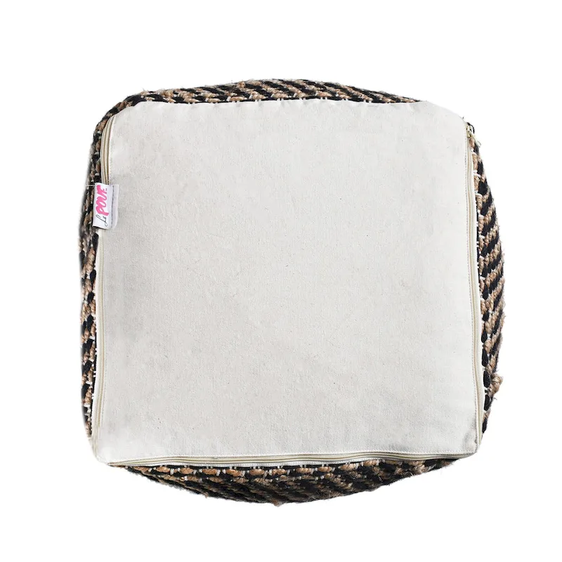 Caiman Handcrafted Boho Fabric Pouf by
