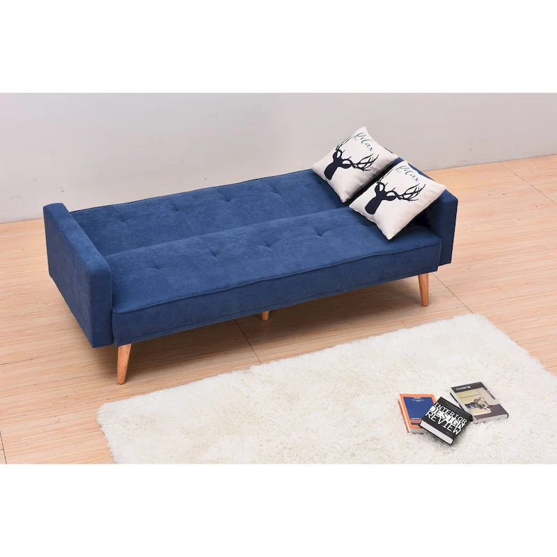 Velvet Wingback Push Back Recliner Chair