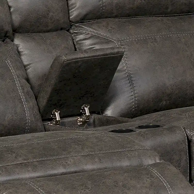 Nicole Reclining Faux Leather Upholstered Sectional Sofa