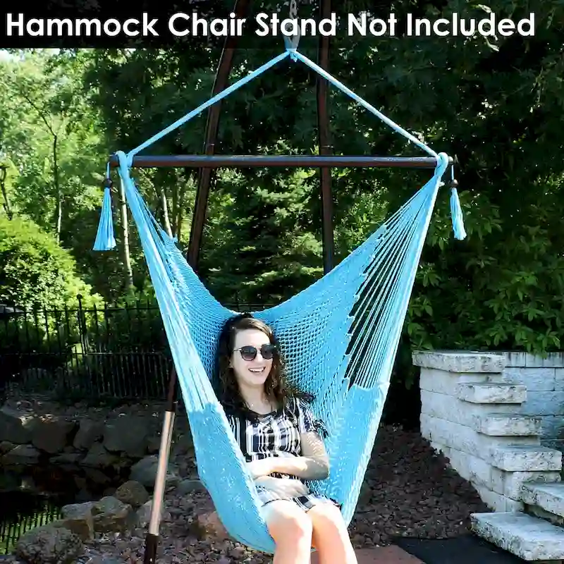 Sunnydaze Hanging Caribbean XL Hammock Chair