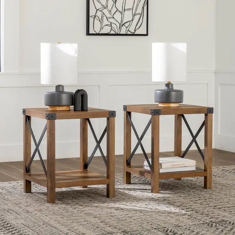 Middlebrook Kujawa 18-inch X-side Accent Table (Set of 2)