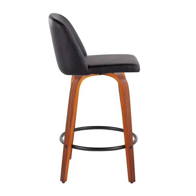 Carson Carrington Vallberga 26 Counter Stool with Black Round Footrest (Set of 2)