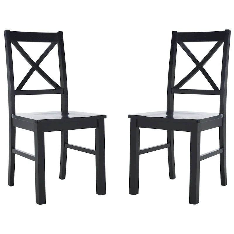 White/Natural Dining Chair - 17.5 W x 19.5 L x 37 H