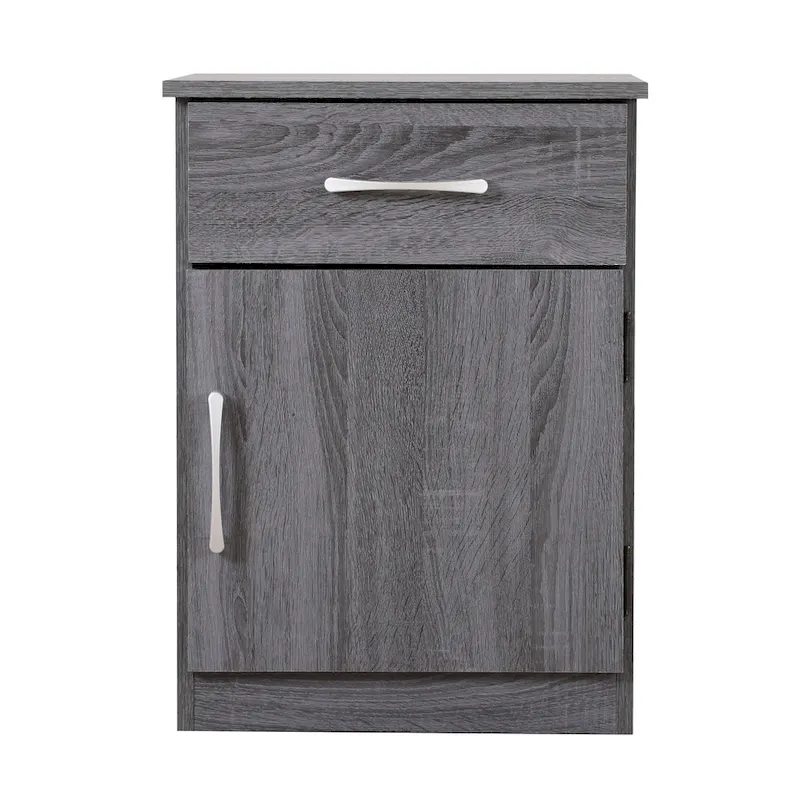 Alston 1-drawer and Cabinet Wood Nightstand