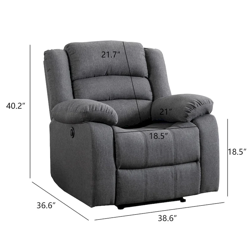 Ebello Electric Lift Recliner With Padded Arms and USB - 1 seat - 1 seat