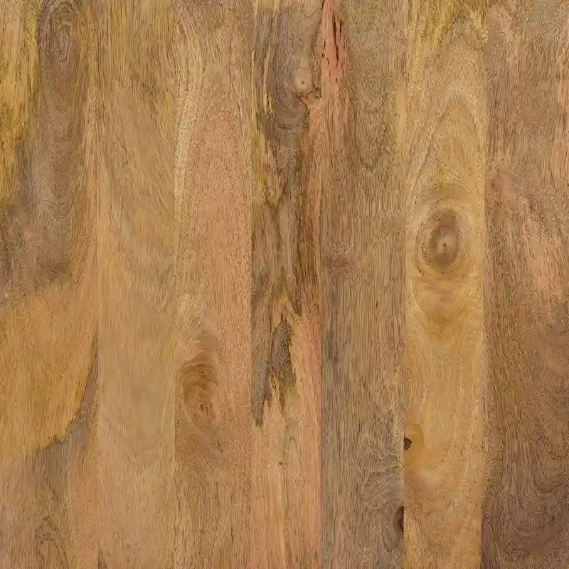 30 Inch Coffee Table, Handcrafted Hollow Cube Shape, Natural Brown Mango Wood