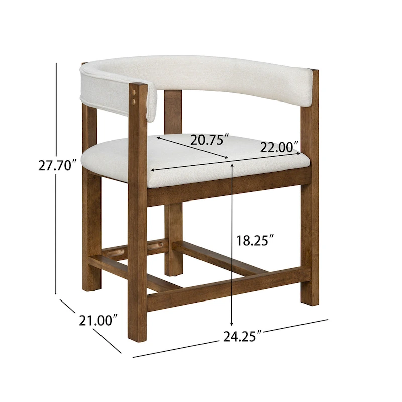 Christopher Knight Home - Bennett Elegant Barrel-Back Dining Armchair Set of 2