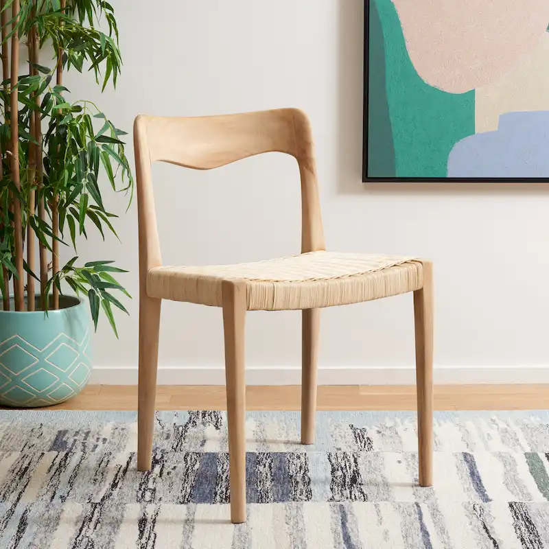 SAFAVIEH Betsey Wicker 31 Dining Chair - 21 W x 18 D x 31 H - 20Wx18Dx31H