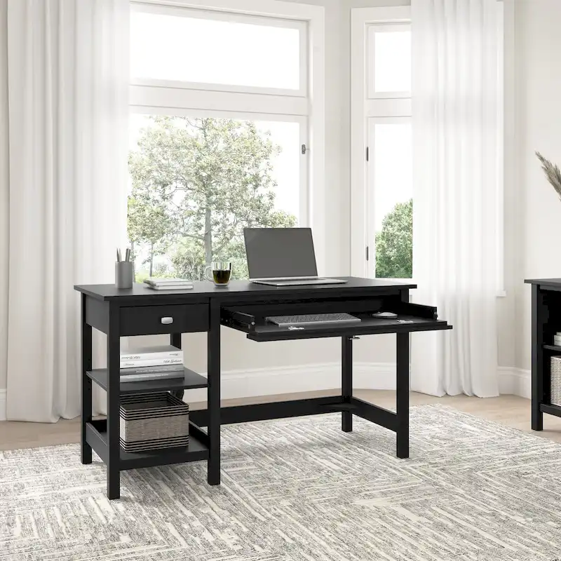 Broadview 54W Computer Desk with Shelves by Bush Furniture