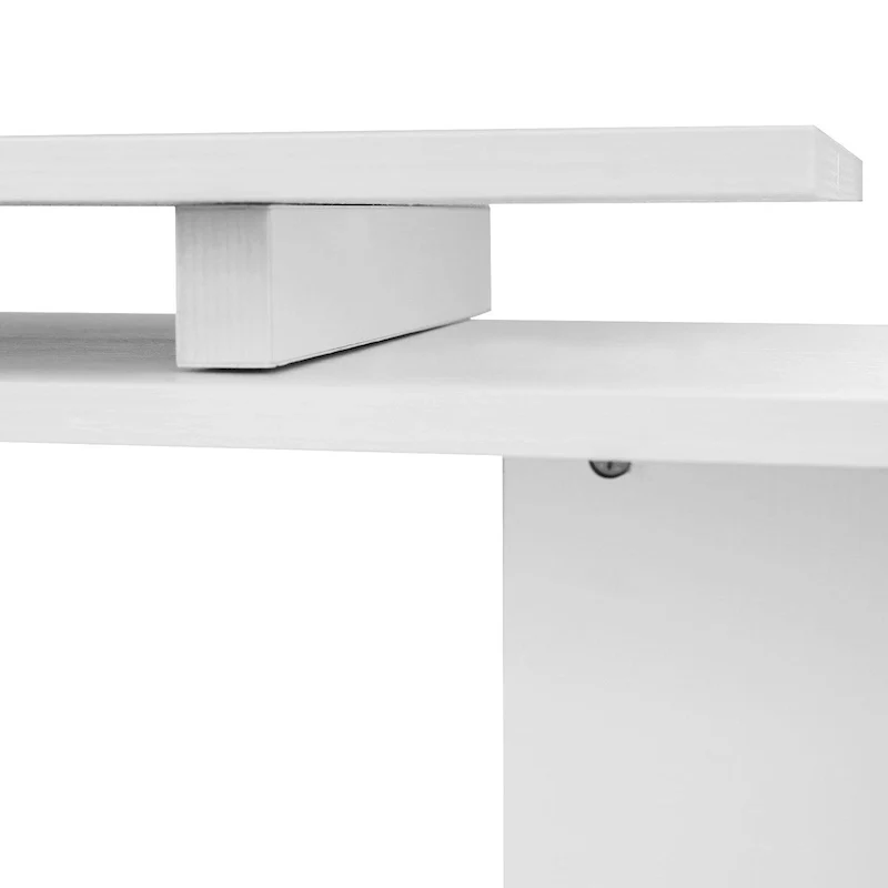 L-Shaped Corner Desk with Storage Shelves
