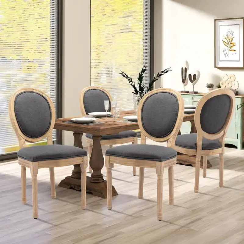 French Dining Chair with Nailhead Trim Set of 6