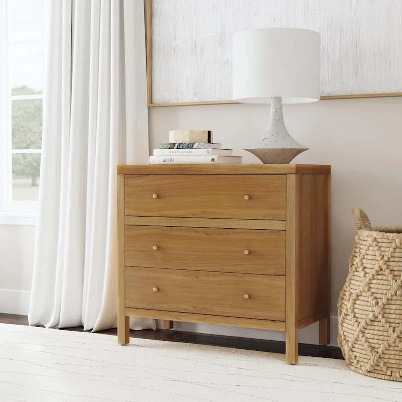 3-Drawer Wood Dresser