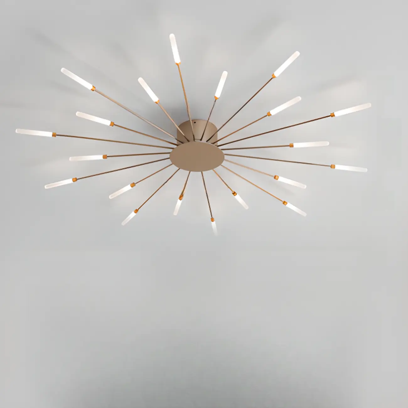 Modern Gold Sunburst LED Flush Mount Ceiling Light