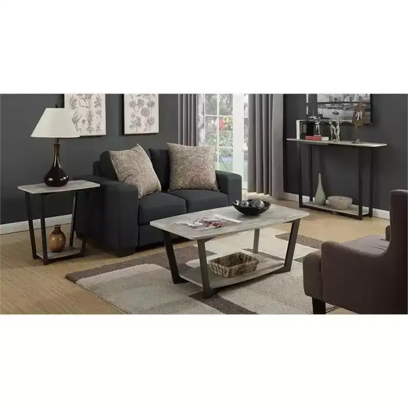 HomeStock Rectangle Metal Table Top End Table 1 -piece