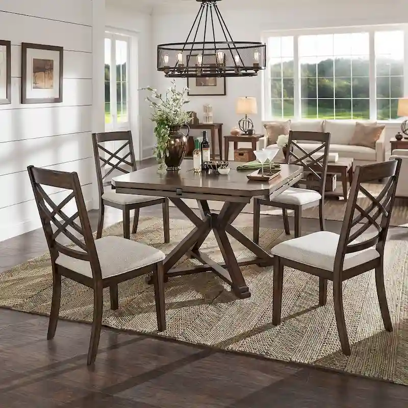 Garrison Espresso Convertible Dining Set by iNSPIRE Q Modern