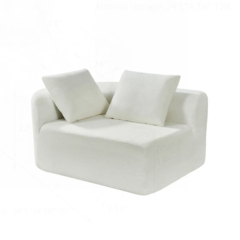 Modern Curved Sectional Sofa with High-Quality Upholstery and Spacious Seating