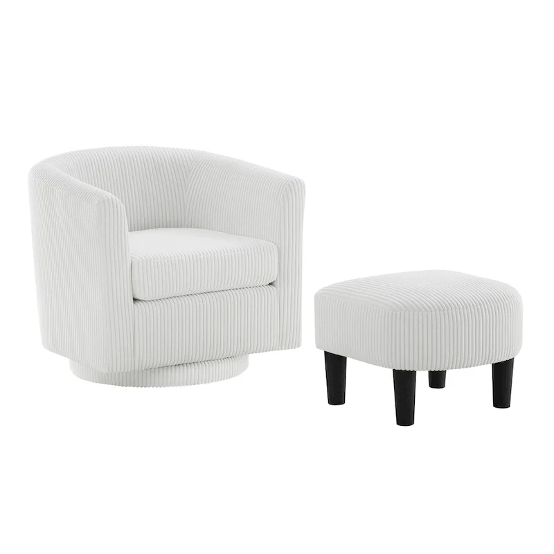 26.38 Swivel Arm Chair with Ottoman