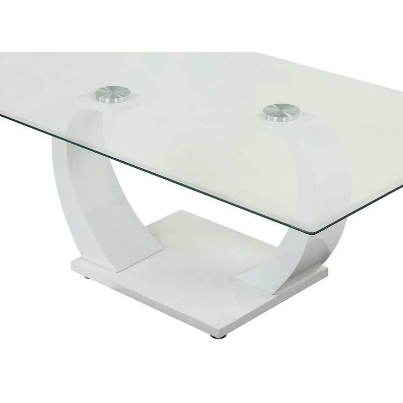 Cres Glam Glasstop 3-Piece Coffee Table Set by Furniture of America